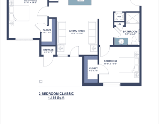 a floor plan of a bedroom floor plan with a bathroom and a living room