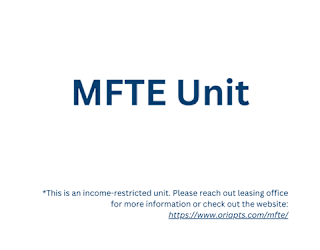 Floor Plan Open 1 Bed B MFTE APPLICANTS ONLY