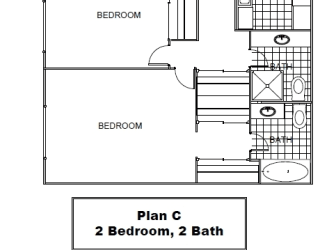 Plan C floorplan at Casa Del Amo Apartments, Torrance, 90505