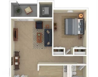 Floor Plan 1 Bedroom