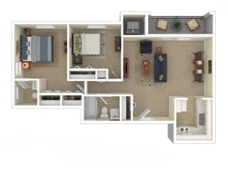 Floor Plan 2 Bedroom