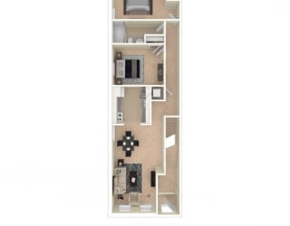Floor Plan 2 Bedroom 50%
