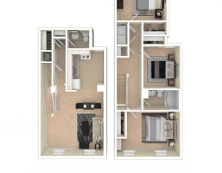 Floor Plan 3 Bedroom 50%