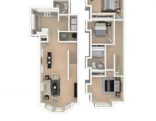 Floor Plan 3 Bedroom 60%