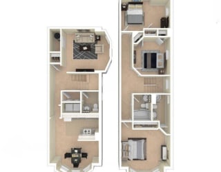Floor Plan 3 Bedroom 70%