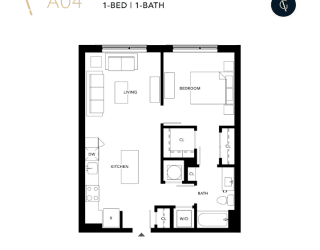 a floor plan of a bedroom apartment