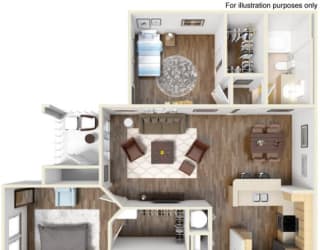 Live Oak 3D Floorplan at Oakleaf Plantation in Jacksonville, FL