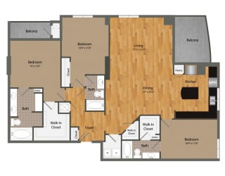 C2 floor plan at Dominion Post Oak in Houston, TXe most recent information