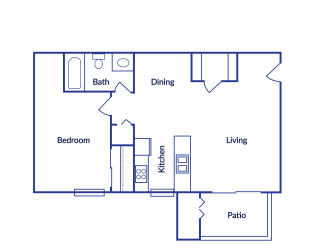 A2 2D Floorplan at Stanford Village in Norcross, GA