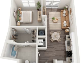 Norwood  1 Bed 1 Bath Floor Plan at South 16 At The Bridges, Roanoke, Virginia 24016