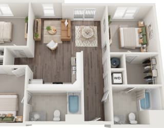 Riverdale 3 Bed 2 Bath Floor Plan at South 16 At The Bridges, VA, 24016
