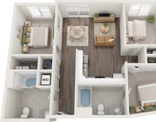 Fairland 3 Bed 2 Bath Floor Plan at South 16 At The Bridges, Virginia, 24016