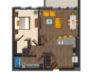1x1 Bedroom at District at Medical Center, San Antonio, 78229