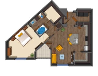 1x1 Bedroom at District at Medical Center, San Antonio, Texas