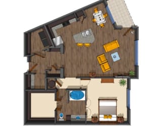 1x1 Bedroom at District at Medical Center, San Antonio, TX