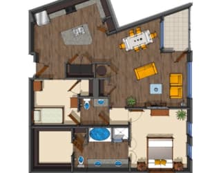 1x1.5 Bedroom at District at Medical Center, San Antonio, TX, 78229