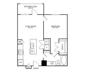 A2 Floor Plan at Addison Medical Center Apartments, San Antonio, 78229