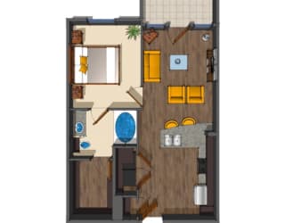 1x1 Bedroom at District at Medical Center, San Antonio, TX, 78229