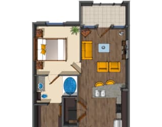 1x1 Bedroom at District at Medical Center, San Antonio