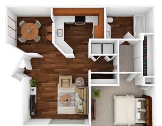 1-bed-1-bath-716-sq-ft at Renaissance Apartment Homes, Santa Rosa California