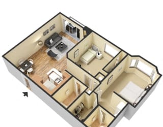 2 bed 2 bath A Malibu Floor Plan at Playa Summit, California, 90045