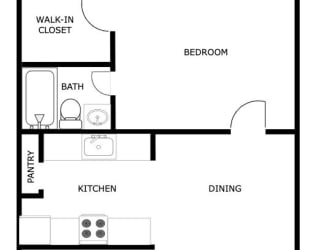 a floor plan of an apartment at Shiloh Commons