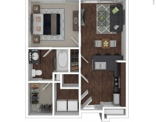 The Axle Floor Plan at The Maywood, Oklahoma, 73104