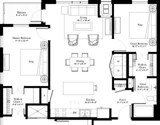 Arrowleaf apartment floor plan