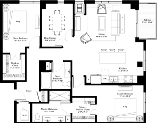 Boneset apartment floor plan