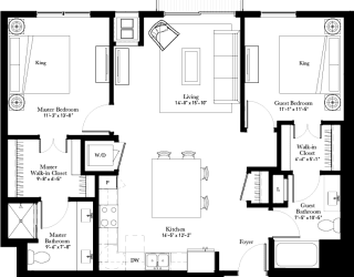 Lady Slipper apartment floor plan