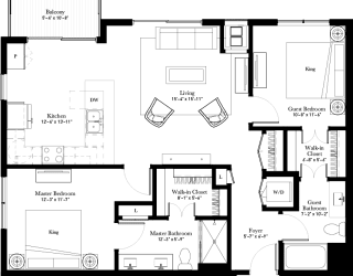 Coneflower apartment floor plan
