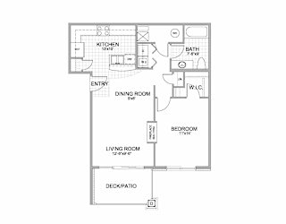 the 1-bedroom Echo flat floorplan at Grand Legacy in West Omaha, NE