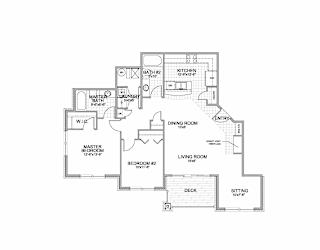 the 2-bedroom Alcove flat floorplan at Grand Legacy in West Omaha, NE