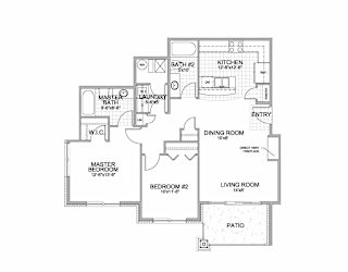 the 2-bedroom Summit flat floorplan at Grand Legacy in West Omaha, NE