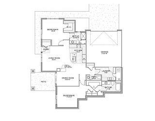 the 2-bedroom Wright townhome floorplan at Grand Legacy in West Omaha, NE
