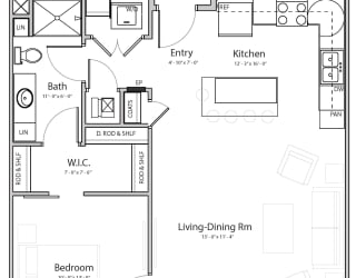 Calm (B3) one bedroom one bathroom at Haven at Uptown