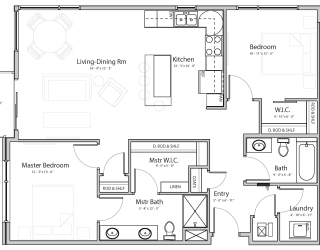 Dawn (C4.1) two bedroom two bathroom at Haven at Uptown