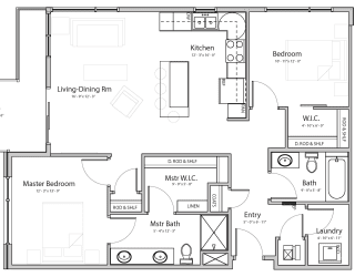 Dawn (C4.2) two bedroom two bathroom at Haven at Uptown