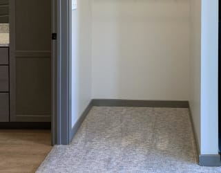 Walk in closet connected to master bathroom at Haven at Uptown