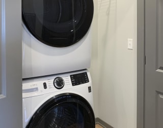 Stackable washer and dryer included at Haven at Uptown Apartments in Lincoln NE