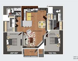 Chatham two bedroom two bathroom floor plan at The Flats at 84