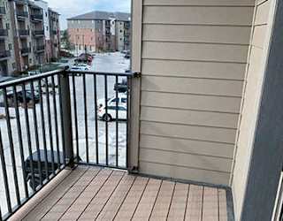 Scenic views from a spacious patio or deck in 1 bedroom apartment for rent at The Flats at 84 best apartments Lincoln NE 68516