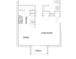 a floor plan of a bedroom apartment