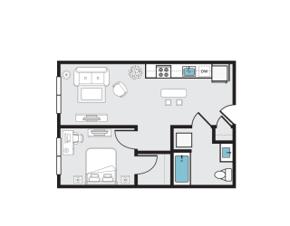 A6 Floor Plan at THE MOD AT MIDTOWN Apartments, California