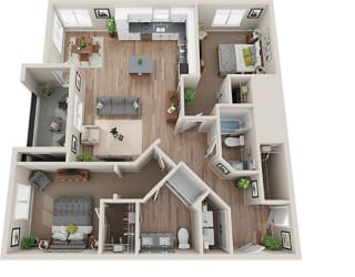 2 bed 2 bath C at BASE APARTMENT HOMES, LAS VEGAS, Nevada