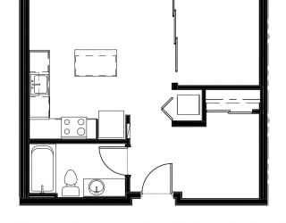 1 Bed - 1 Bath |718 sq ft at Astro Apartments, Seattle, WA, 98109