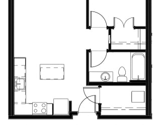 1 Bed - 1 Bath |718 sq ft at Astro Apartments, Seattle, WA