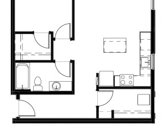 1 Bed - 1 Bath |718 sq ft at Astro Apartments, Seattle, 98109