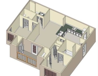 3D Rendering of floor plan