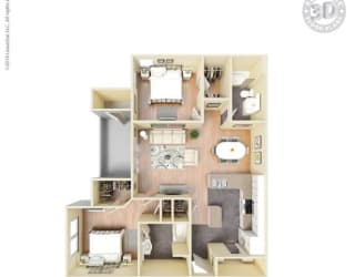 3D Rendering of floor plan